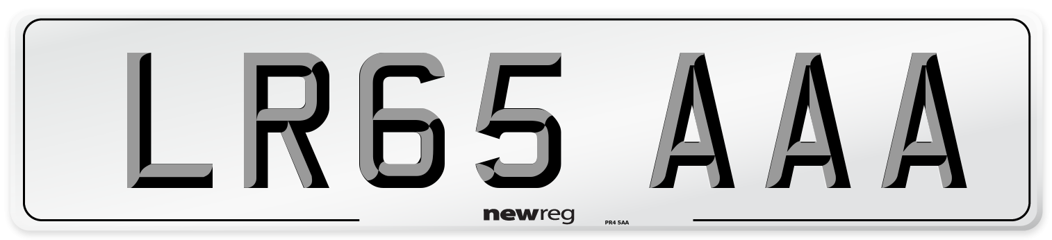 LR65 AAA Number Plate from New Reg